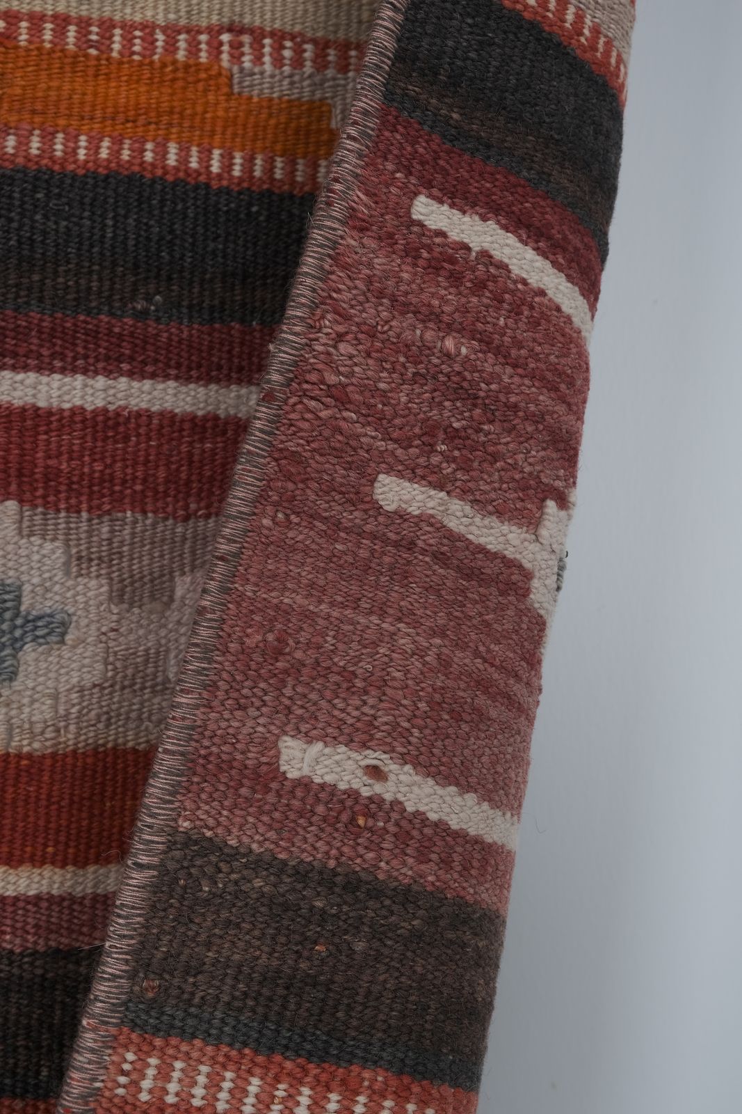photo furniture Hand Woven, Yellow And Green Color Turkish Long Kilim Runner