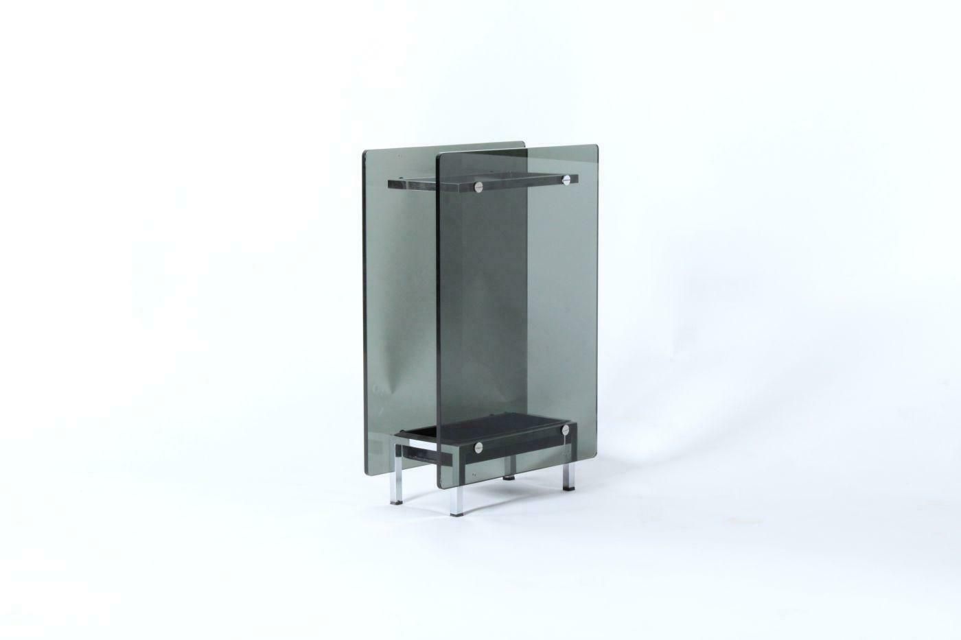Vintage Italian Smoked Glass Umbrella Stand photo furniture