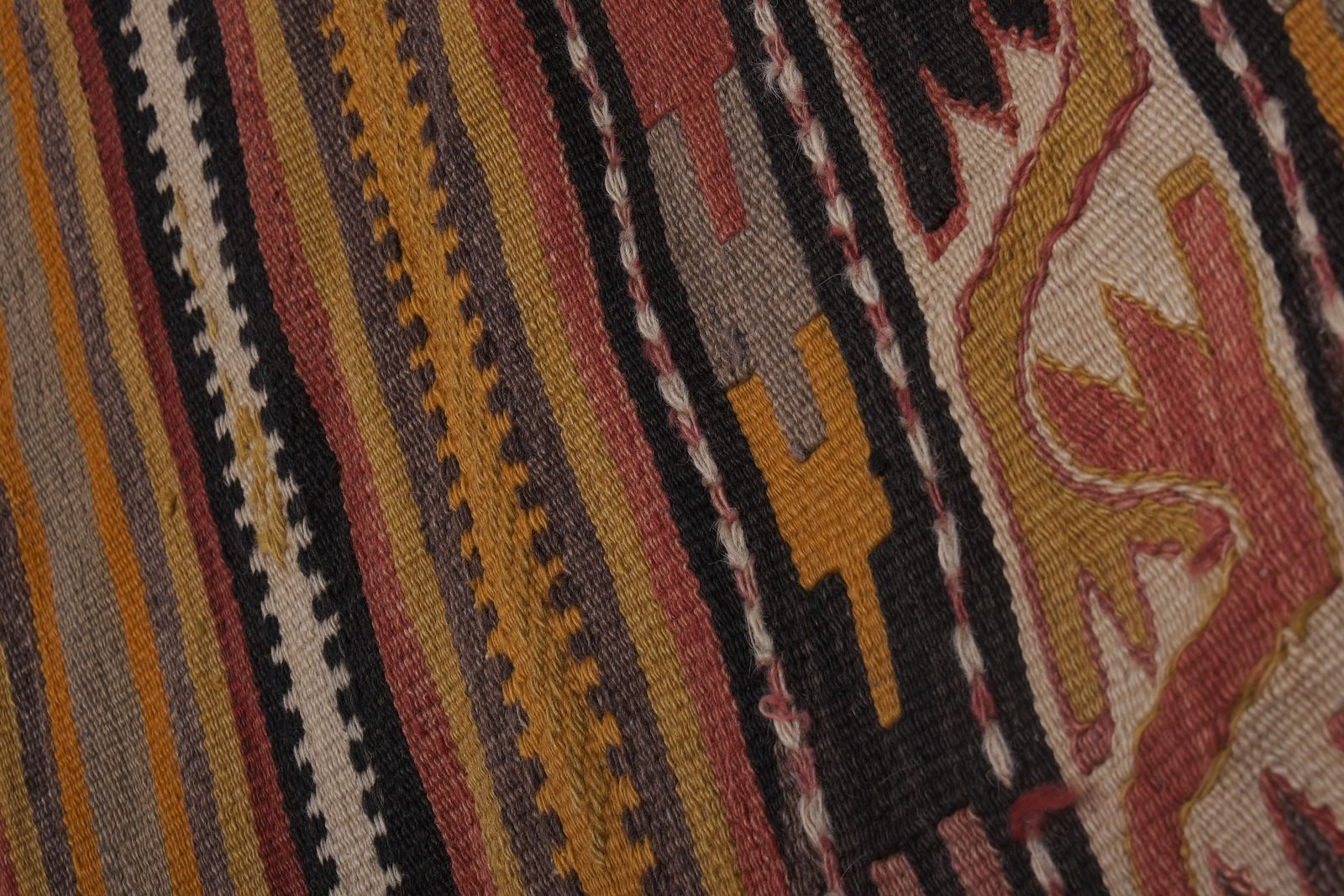 Vintage Striped Turkish Kilim Rug 5'5'' X 12'1'' photo 850.0