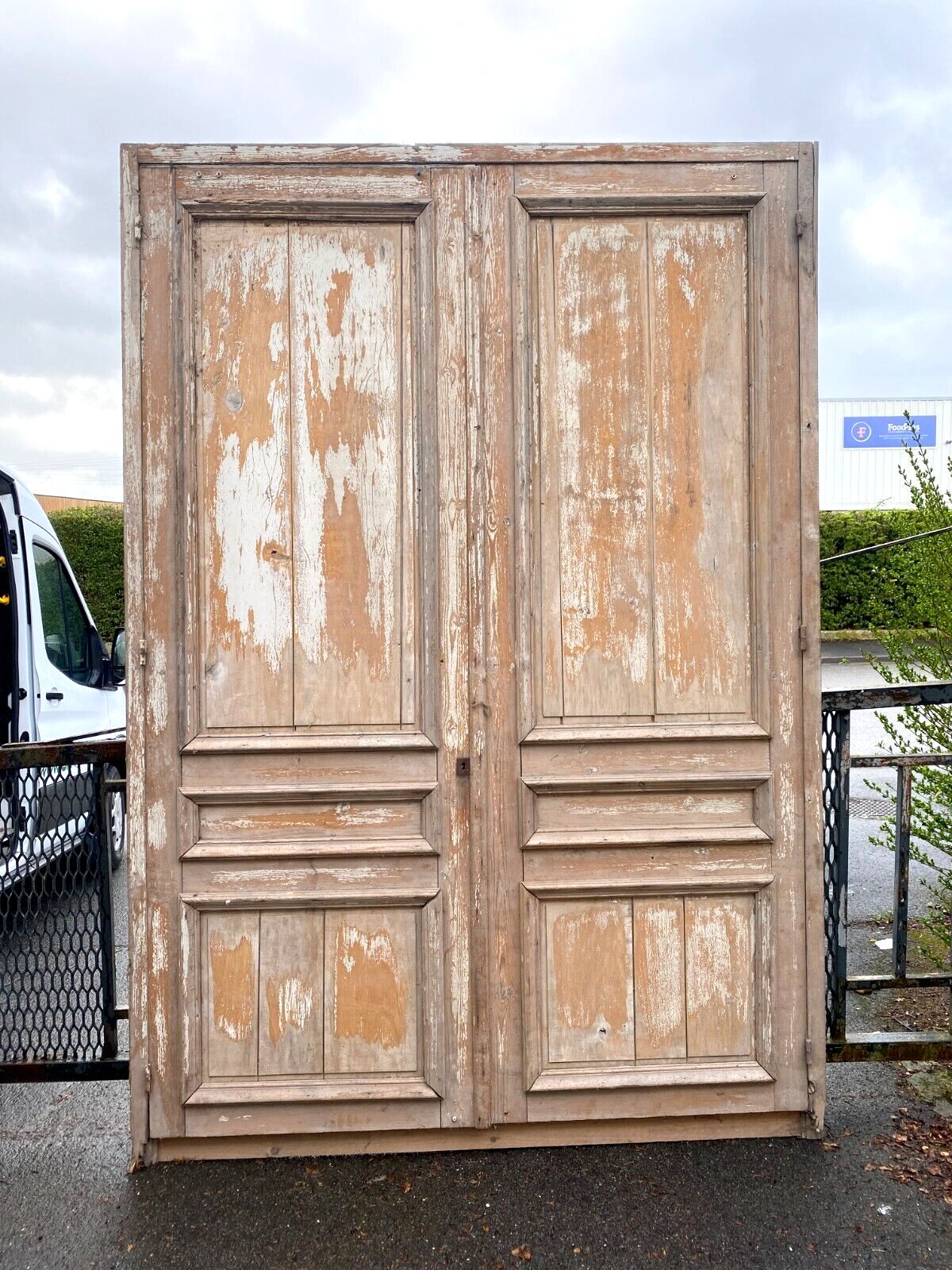 20th Century Solid Fir Double Door Cupboard Front photo 1145.23