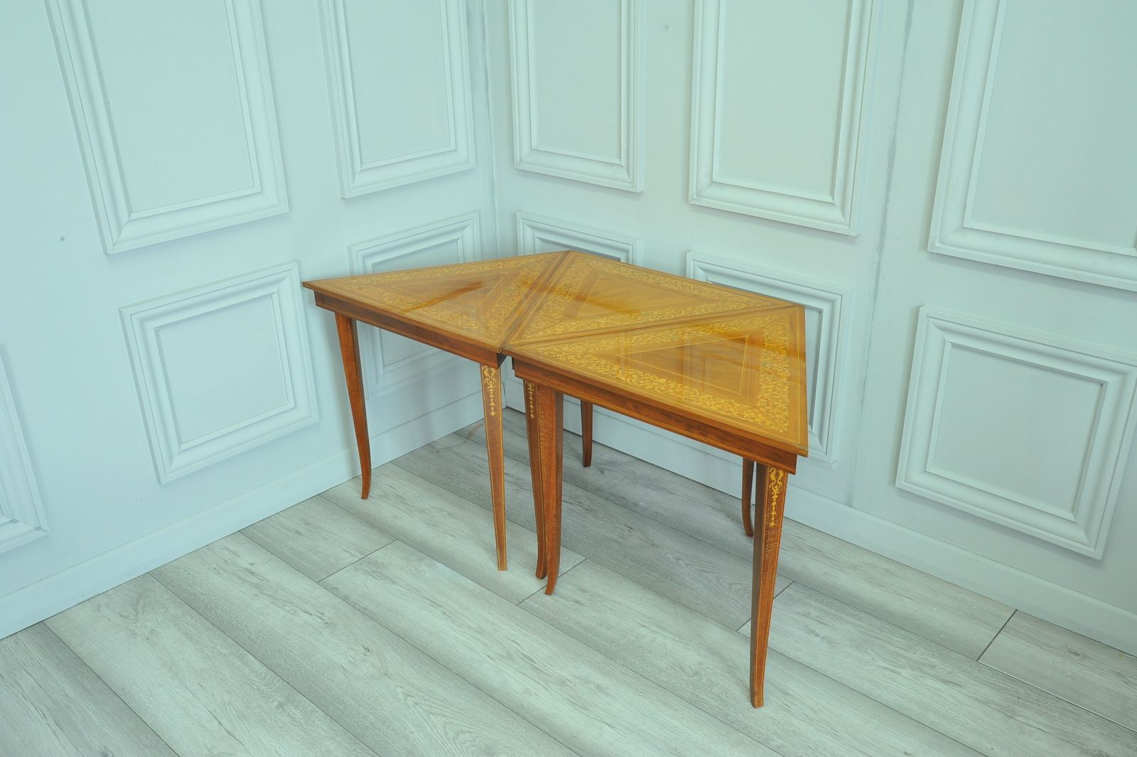 1050.0 A Rare Set Of Italian Sorrento Inlaid Tables photo