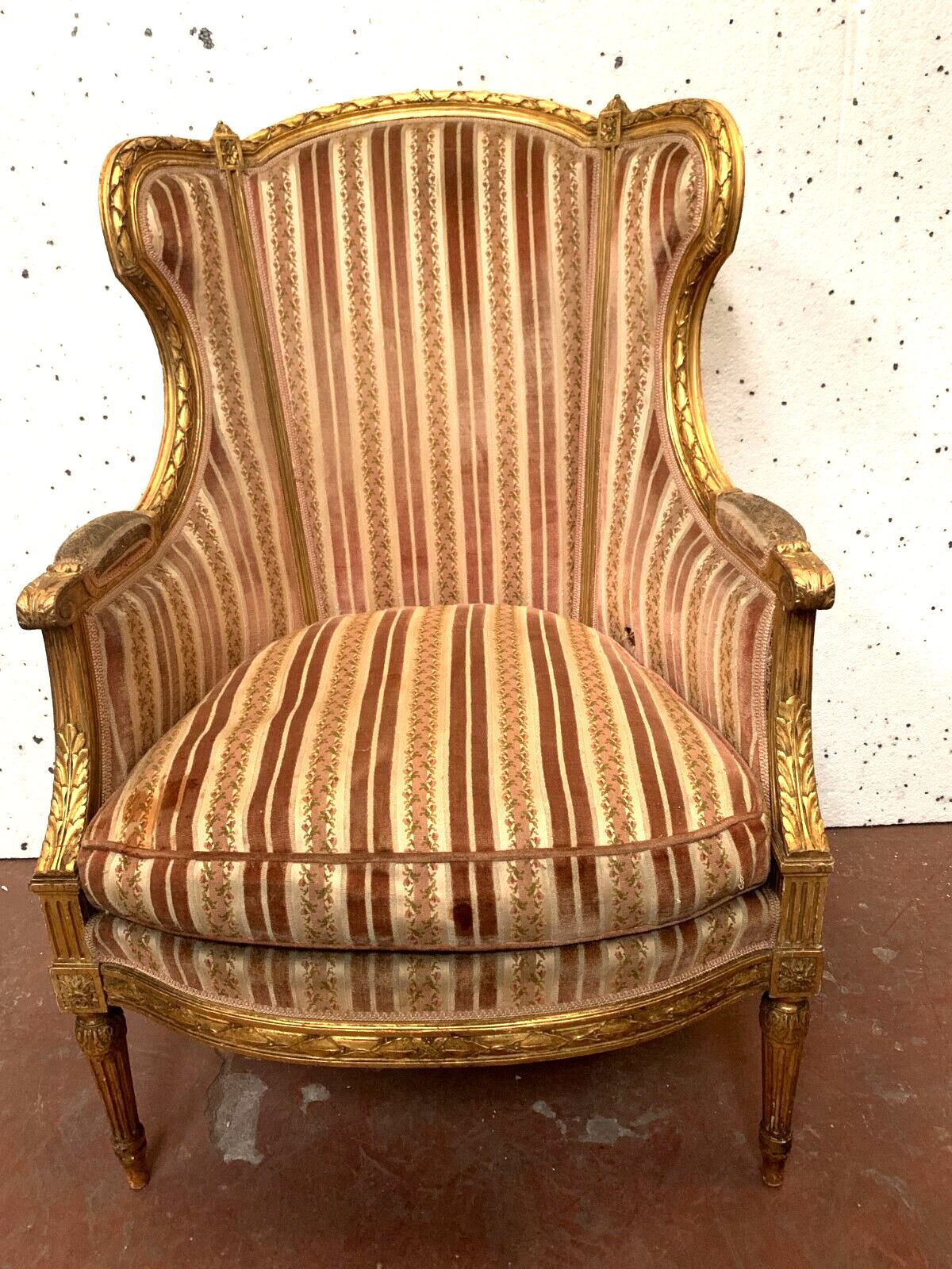 Bergere Louis XVI Style In Gilded Wood XX Century photo 764.0176125