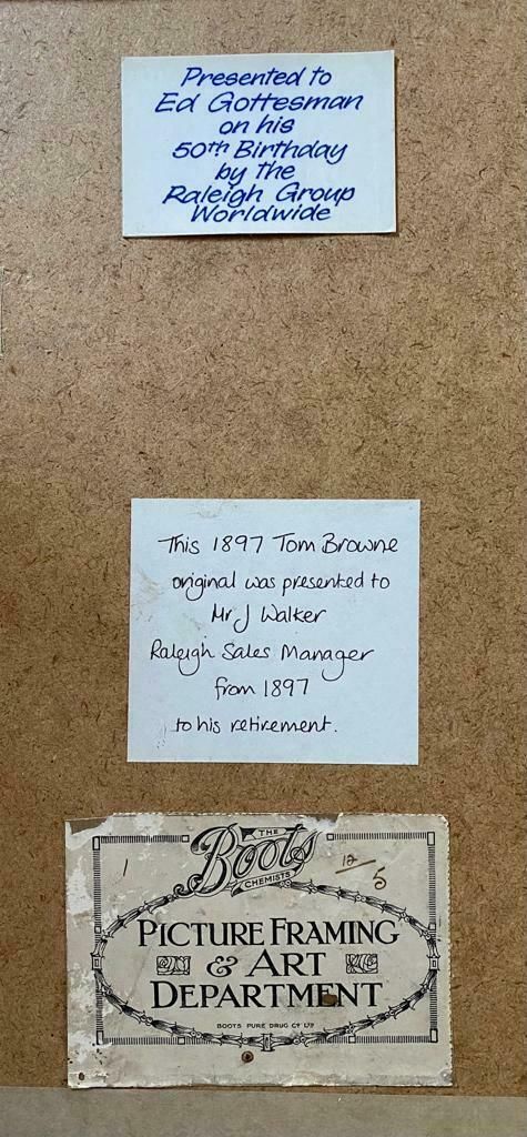 Tom Browne Ri (1870 1910), Dancer Riding A Bike And A Confused Pierrot photo Art