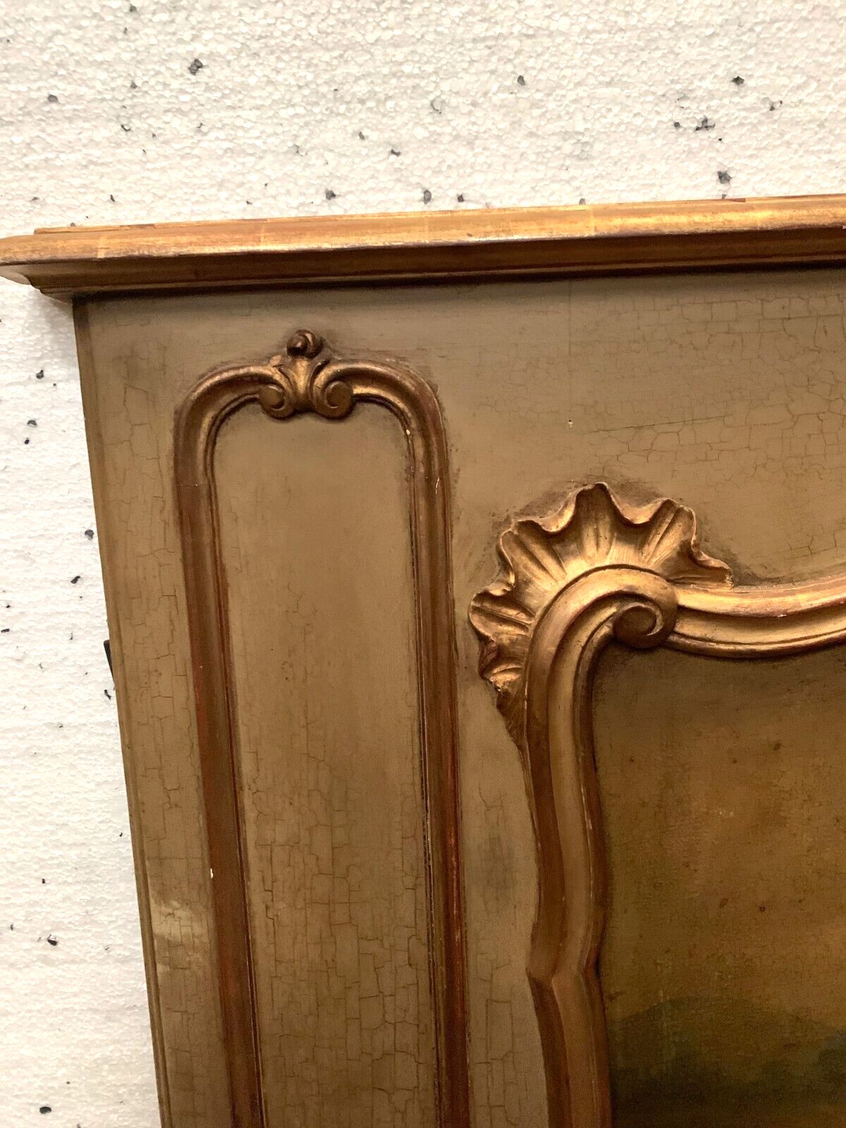 Louis XV Style Trumeau In Patinated And Gilded Wood XX Century photo vintage