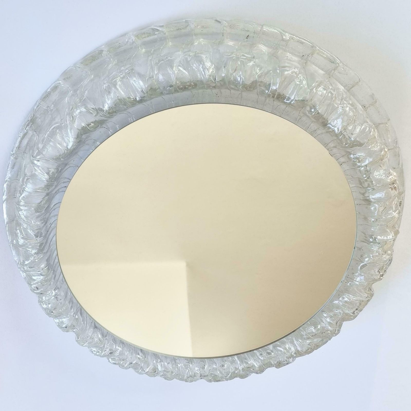 Midcentury Rare Wall Mirror Hillebrand, Germany, 1970s photo vinterior