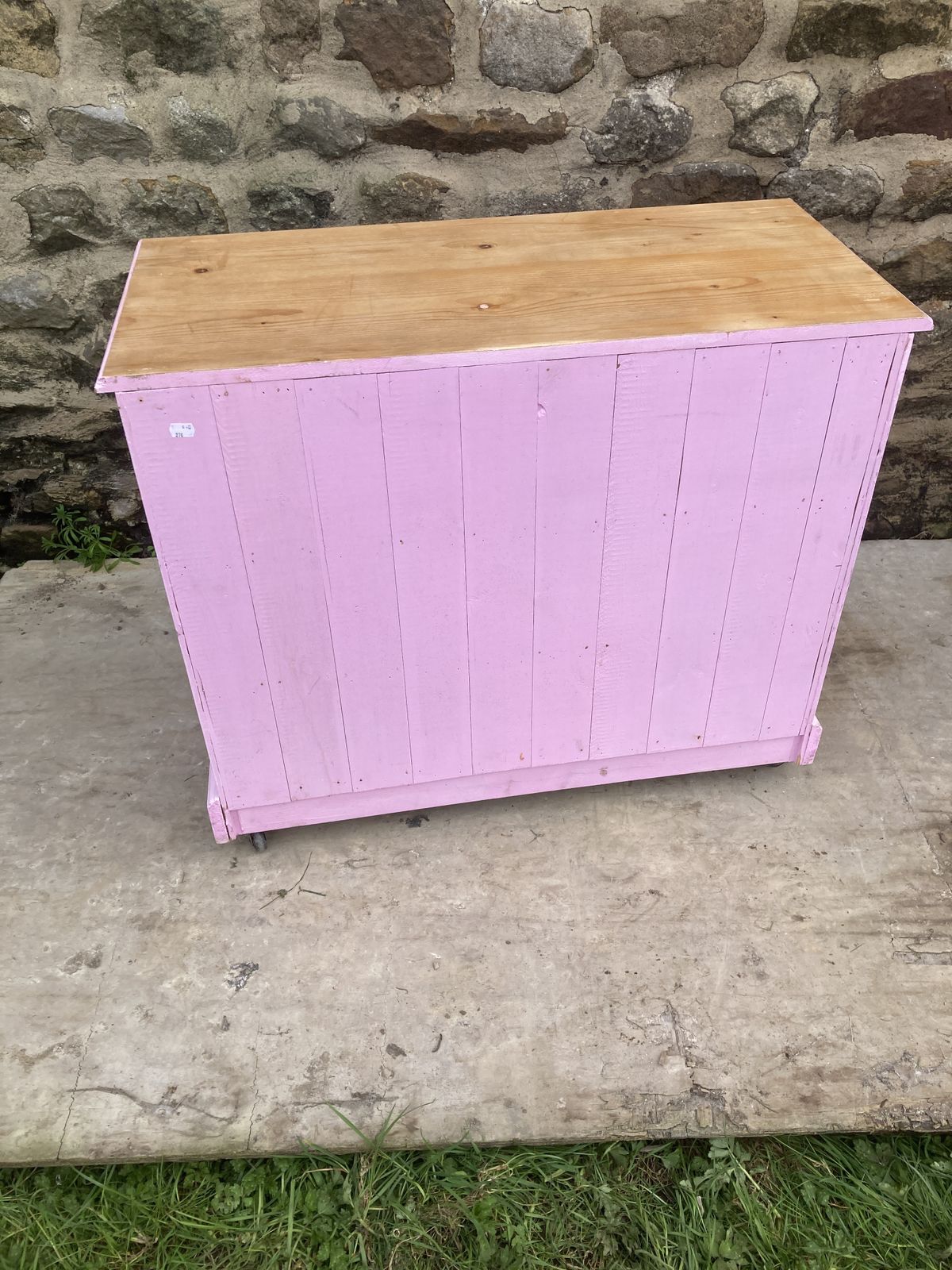 Pine Pink Painted Chest Of Drawers photo furniture