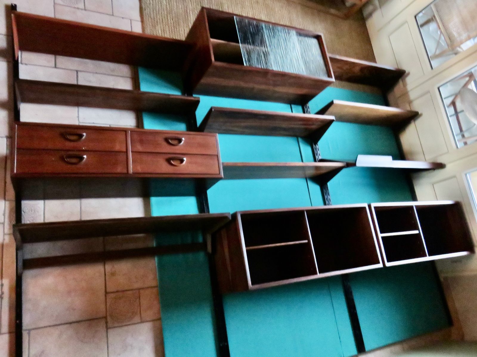 Bookcase In Rosewood With A System Of Shelves And Boxes. Kai Kristiansen, Denmark 1960