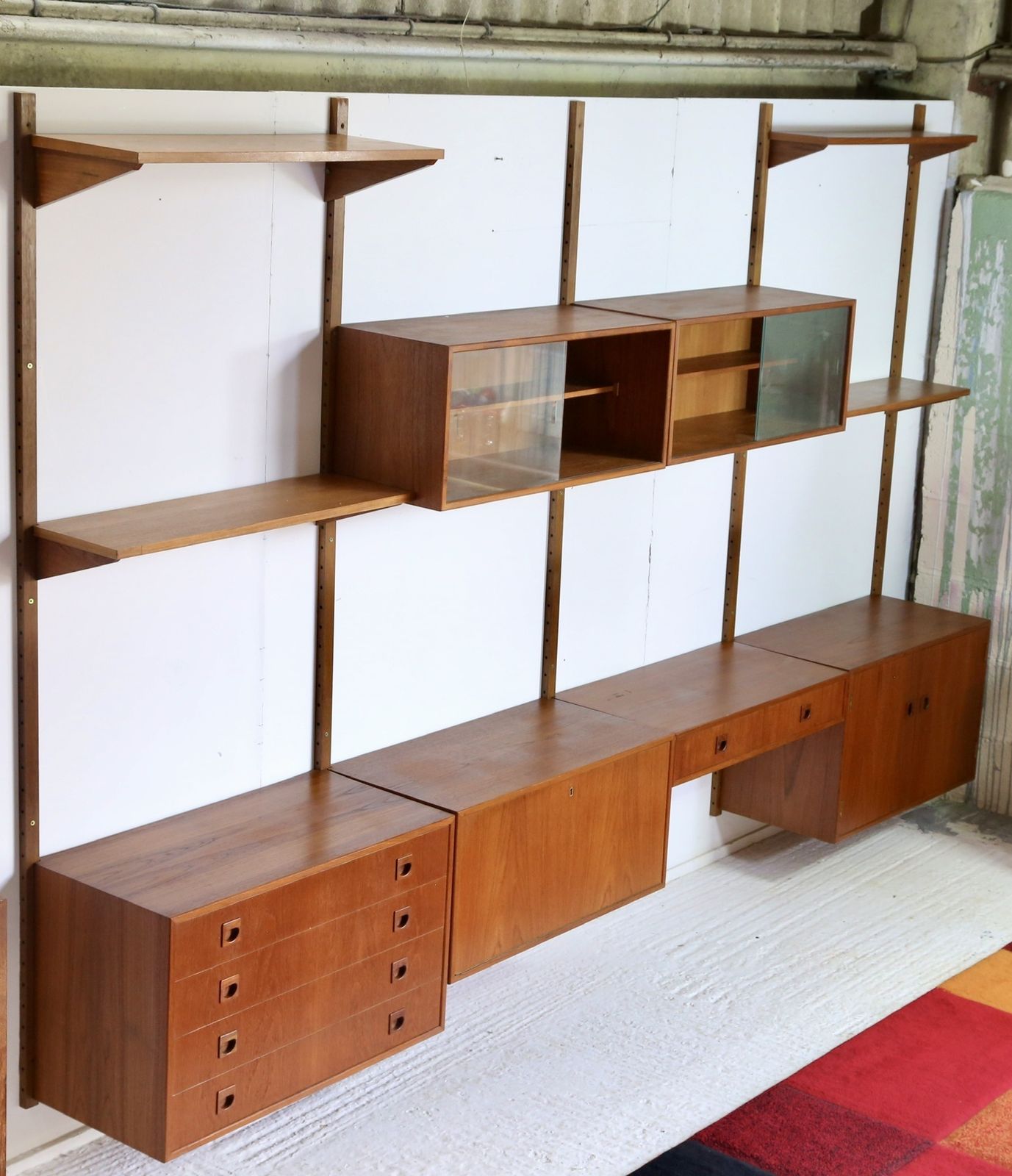 Danish Mid Century Modern Wall Unit, Rud Thygesen & Johnny Sorensen For Hansen & Guldborg Furniture