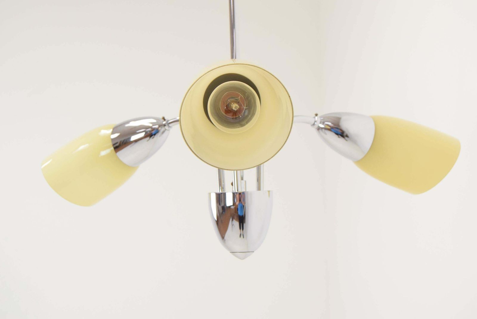 Mid Century Designed Chandelier By Elektroinstala Decin, Czechoslovakia, 1970's. £321.59 photo for sale