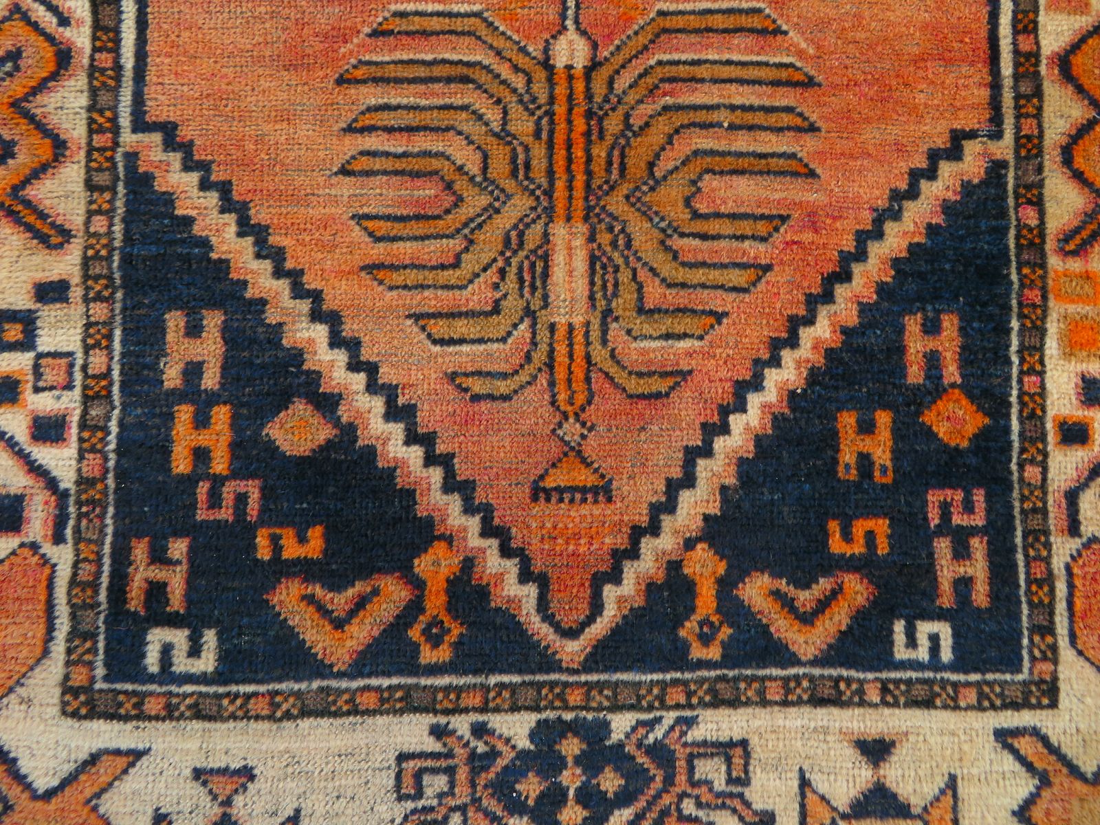 Textiles Antique Turkish Kurdish Village Rug. Malatya Province,Eastern Anatolia.162cm X 100cm. photo