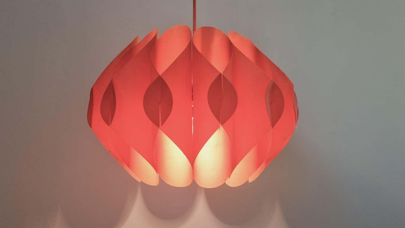 Lighting Midcentury Pendant 'Butterfly' Lars Schiøler For Hoyrup, Denmark, 1960s photo