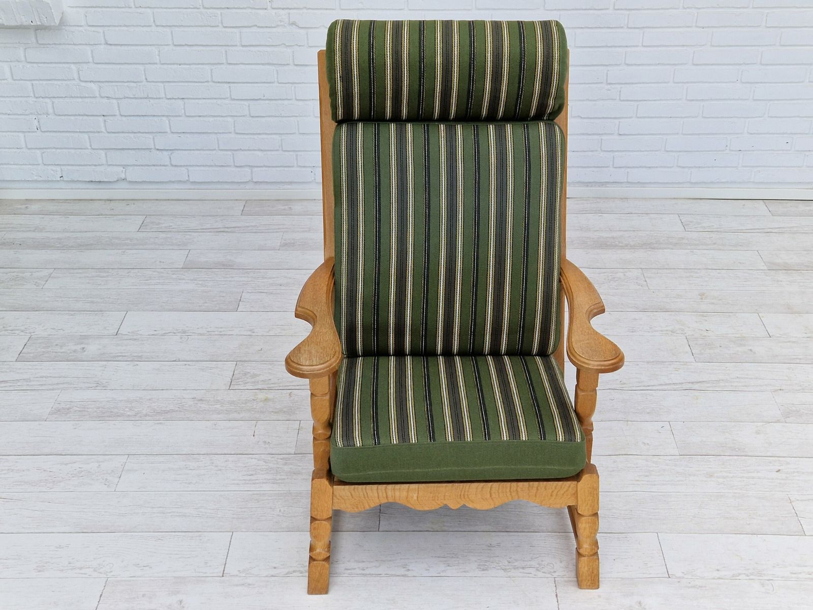 60s, Highback Armchair, Danish Design, Henning Kjærnulf Style, Original Very Good Condition. photo 750.0