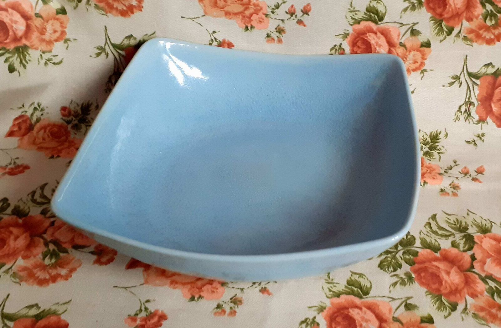 Blue Mid Century Studio Pottery Bowl By Ernestine Cannon photo for sale