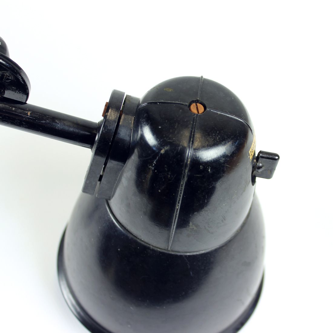 Set Of 2 Industrial Wall Lamps In Black Bakelite & Chrome, Czechoslovakia 1950s photo furniture
