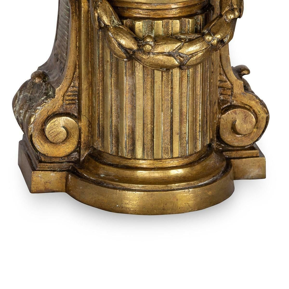 18th Century French Pair Of Ormolu Bronze Fireplace Chenets, C.1750 photo buy