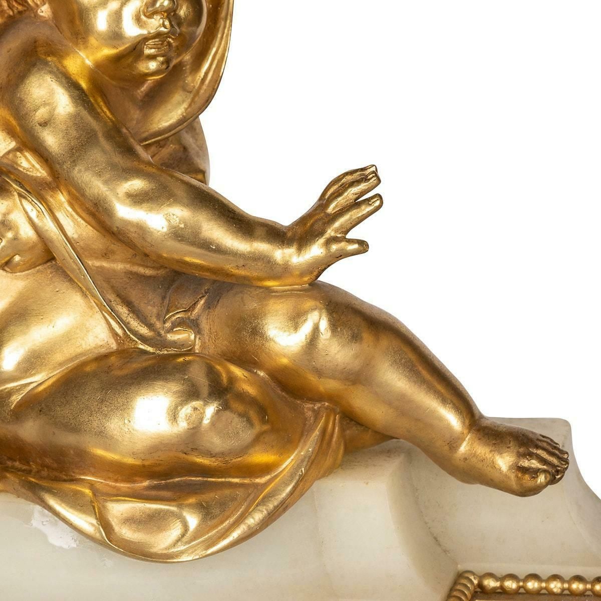 Home Fixtures 19th Century French Pair Of Ormolu Bronze Fireplace Chenets, C.1850 photo