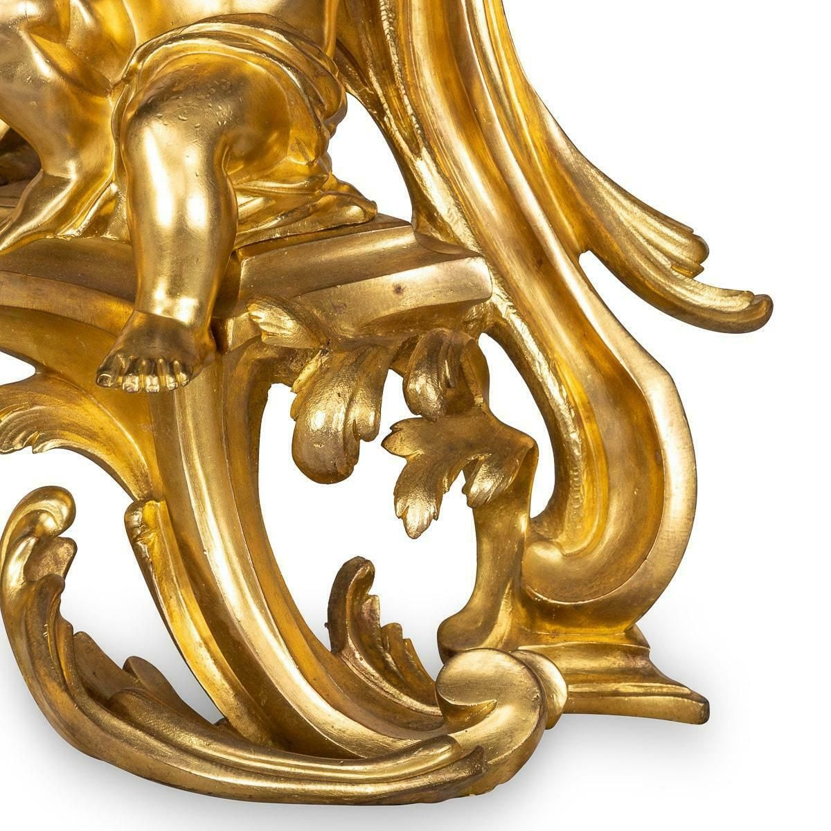 19th Century French Pair Of Ormolu Bronze Fireplace Chenets, C.1850 photo 8595.0