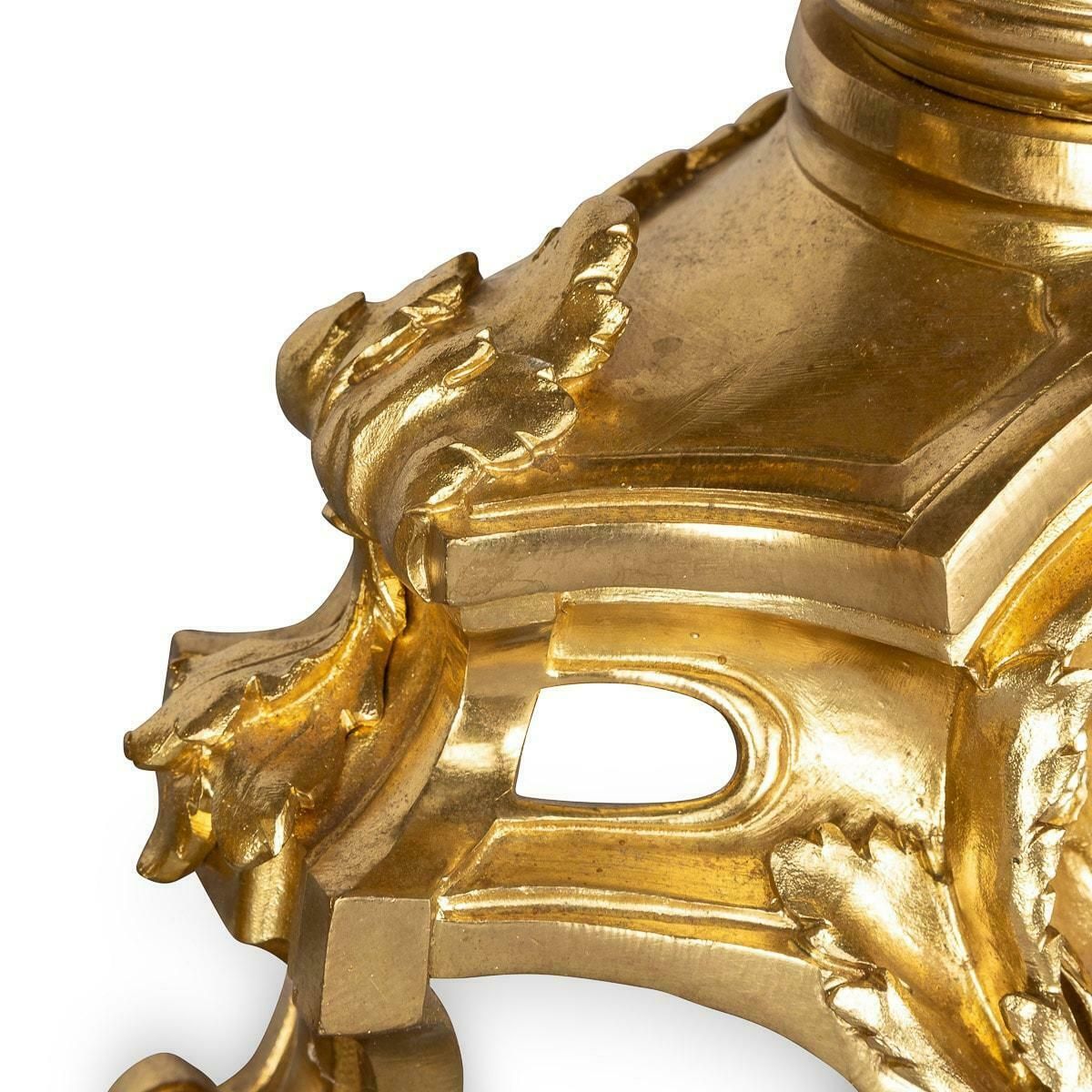 photo vinterior 19th Century French Pair Of Ormolu Bronze Fireplace Chenets, C.1840