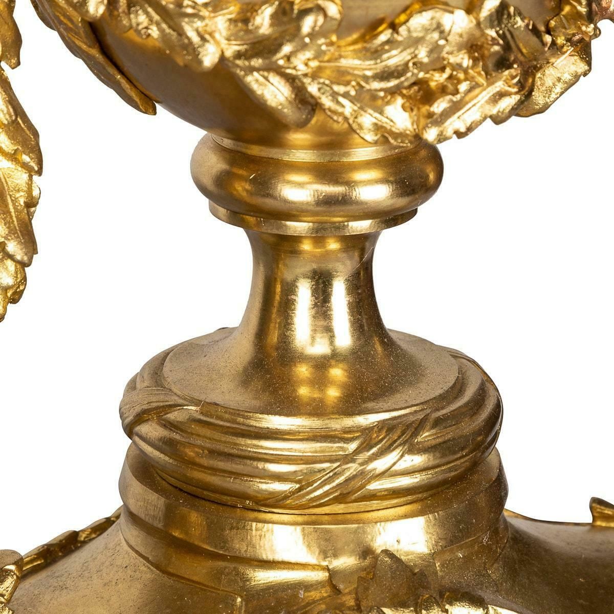 photo buy 19th Century French Pair Of Ormolu Bronze Fireplace Chenets, C.1840
