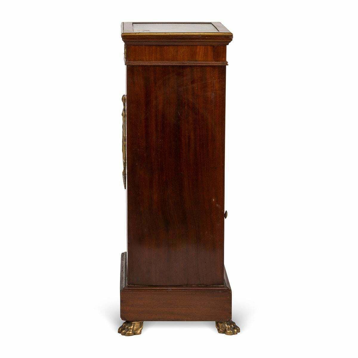 19th Century French Empire Style Ormolu Mounted Wood & Marble Pedestal, C.1890 photo for sale