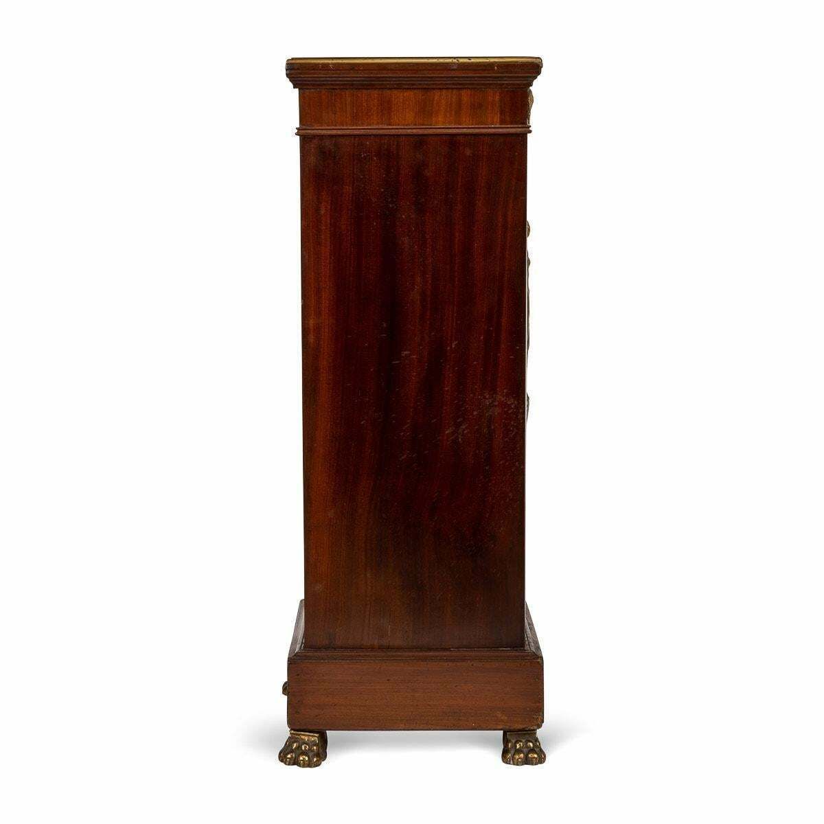 19th Century French Empire Style Ormolu Mounted Wood & Marble Pedestal, C.1890 photo vinterior