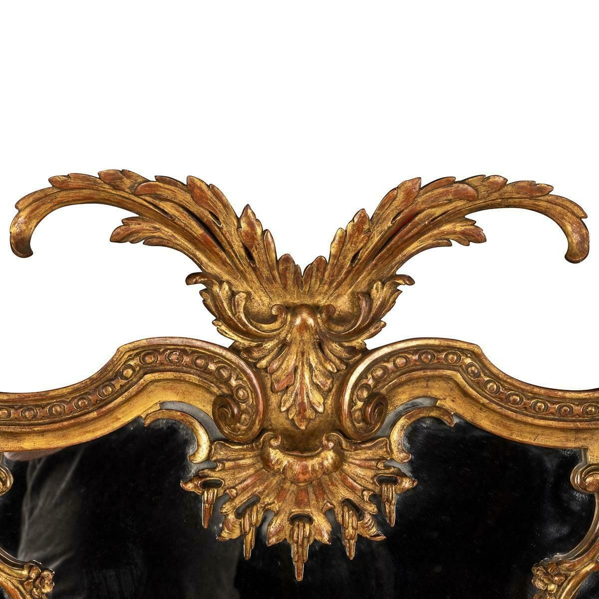 photo vinterior 19th Century French Rococo Carved Giltwood Mirror, C.1860
