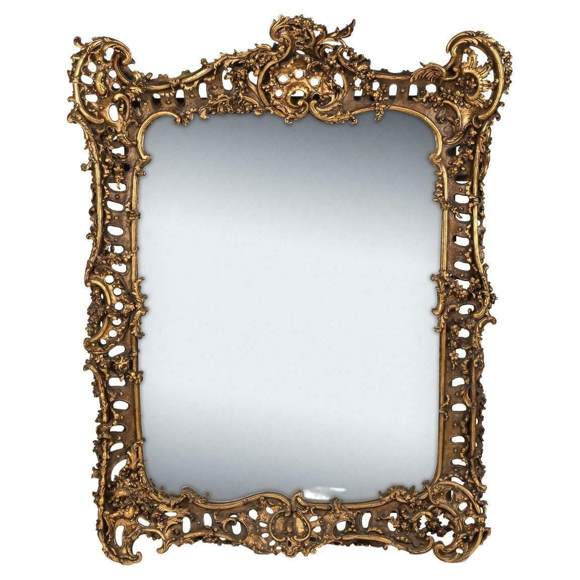 19th Century Louis XV Style Mirror With Gilt Wood Frame Surround, C.1970
