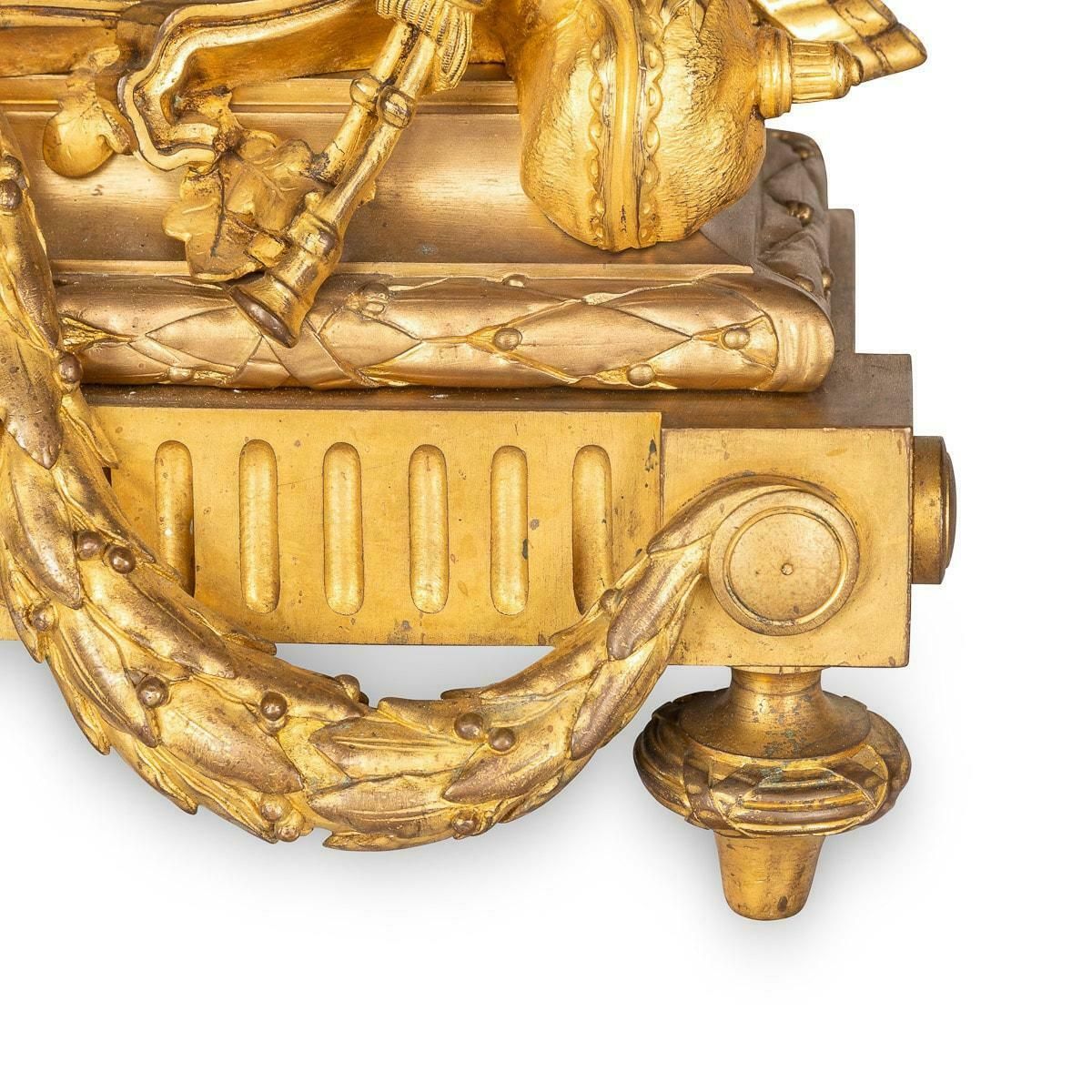 19th Century French Pair Of Ormolu Bronze Fireplace Chenets, C.1840 photo buy