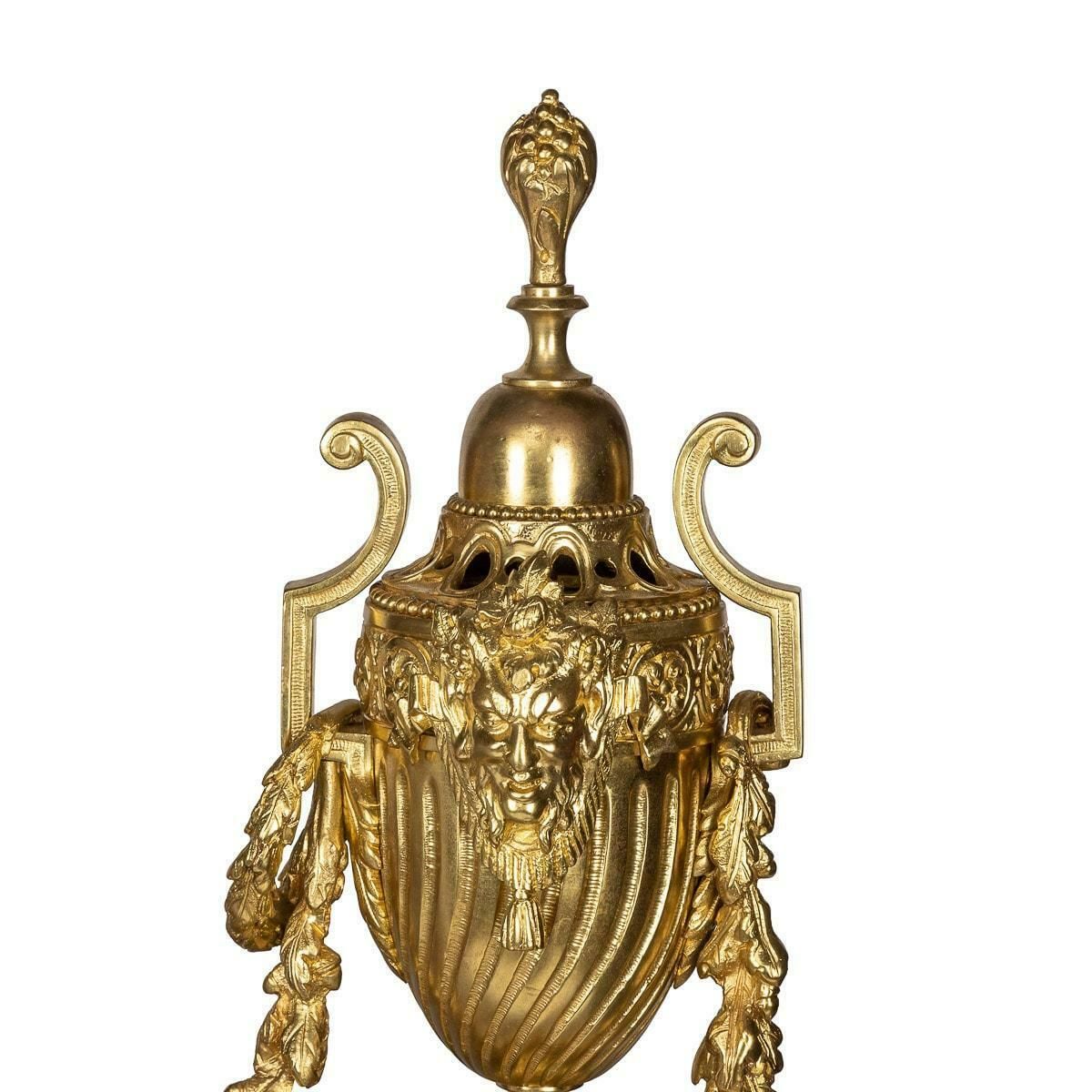 19th Century Ormolu Style Fireplace Chenets photo furniture