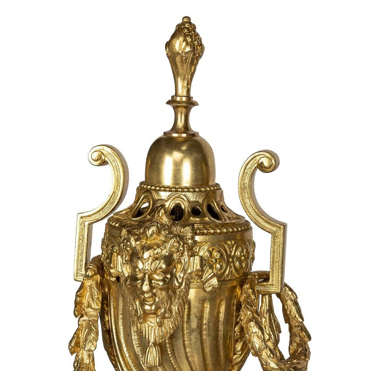 19th Century Ormolu Style Fireplace Chenets photo for sale