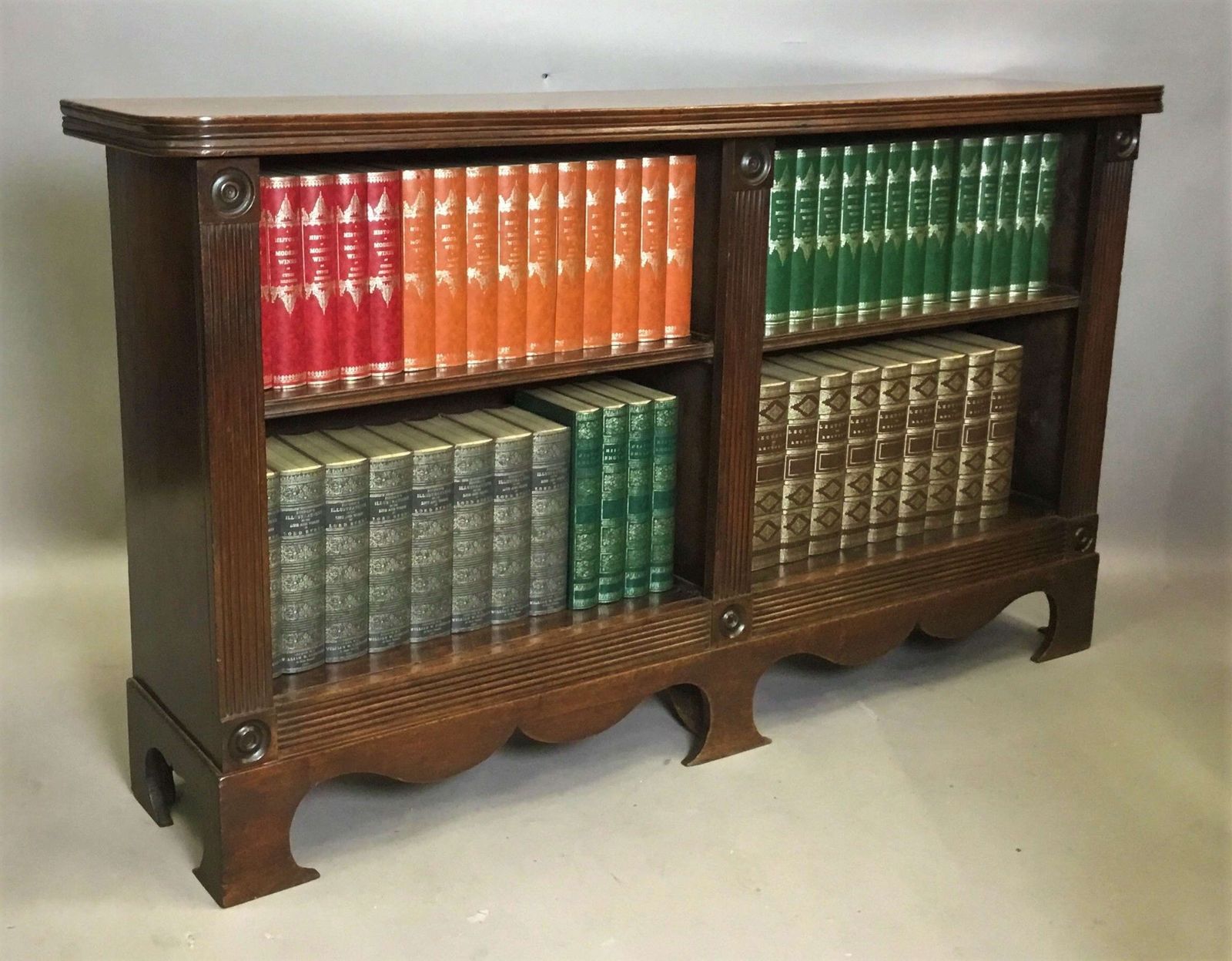 Handsome Regency Country House Mahogany Open Bookcase photo furniture
