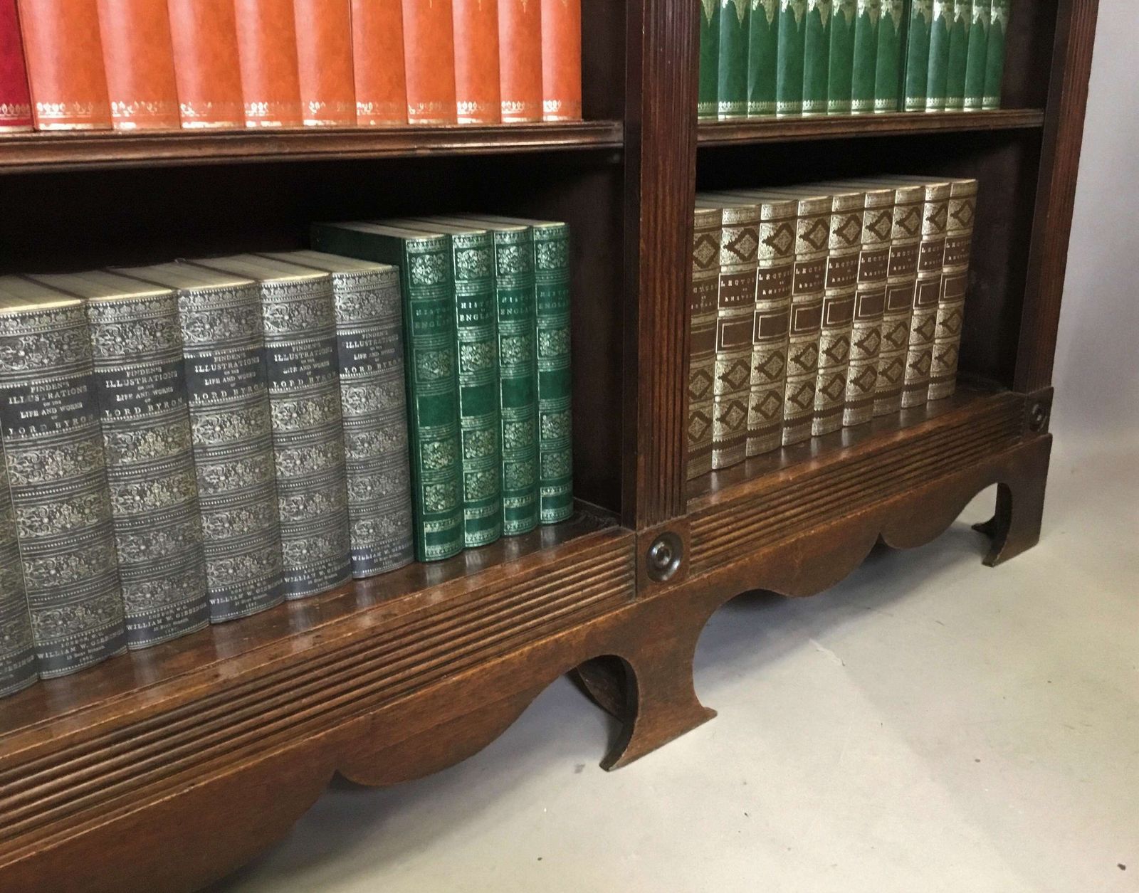 3575.0 Handsome Regency Country House Mahogany Open Bookcase photo