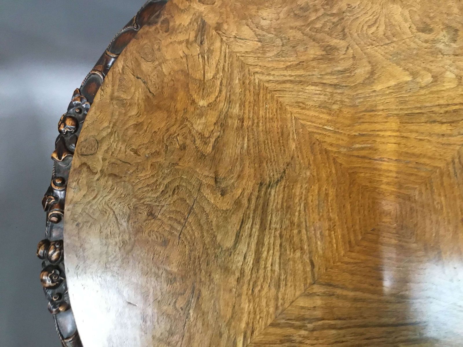 photo buy George IV Irish Pollard Oak Tripod Occasional Table