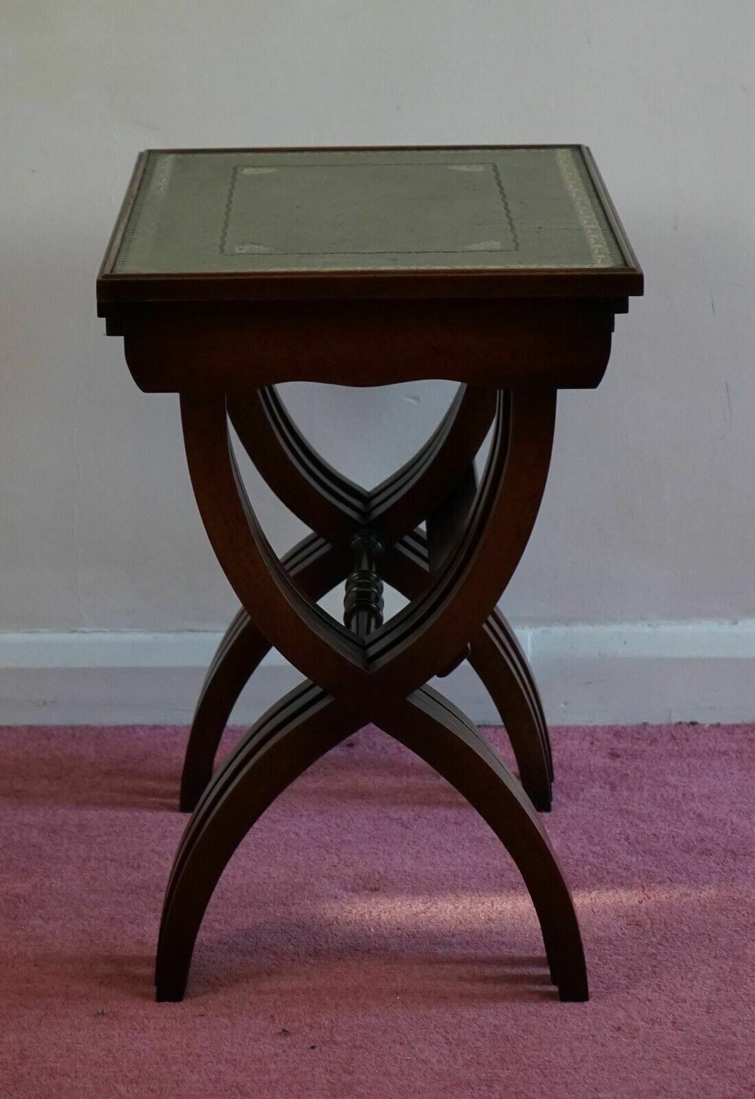 Antique George Lll Mahogany Nest Of Three Table photo for sale