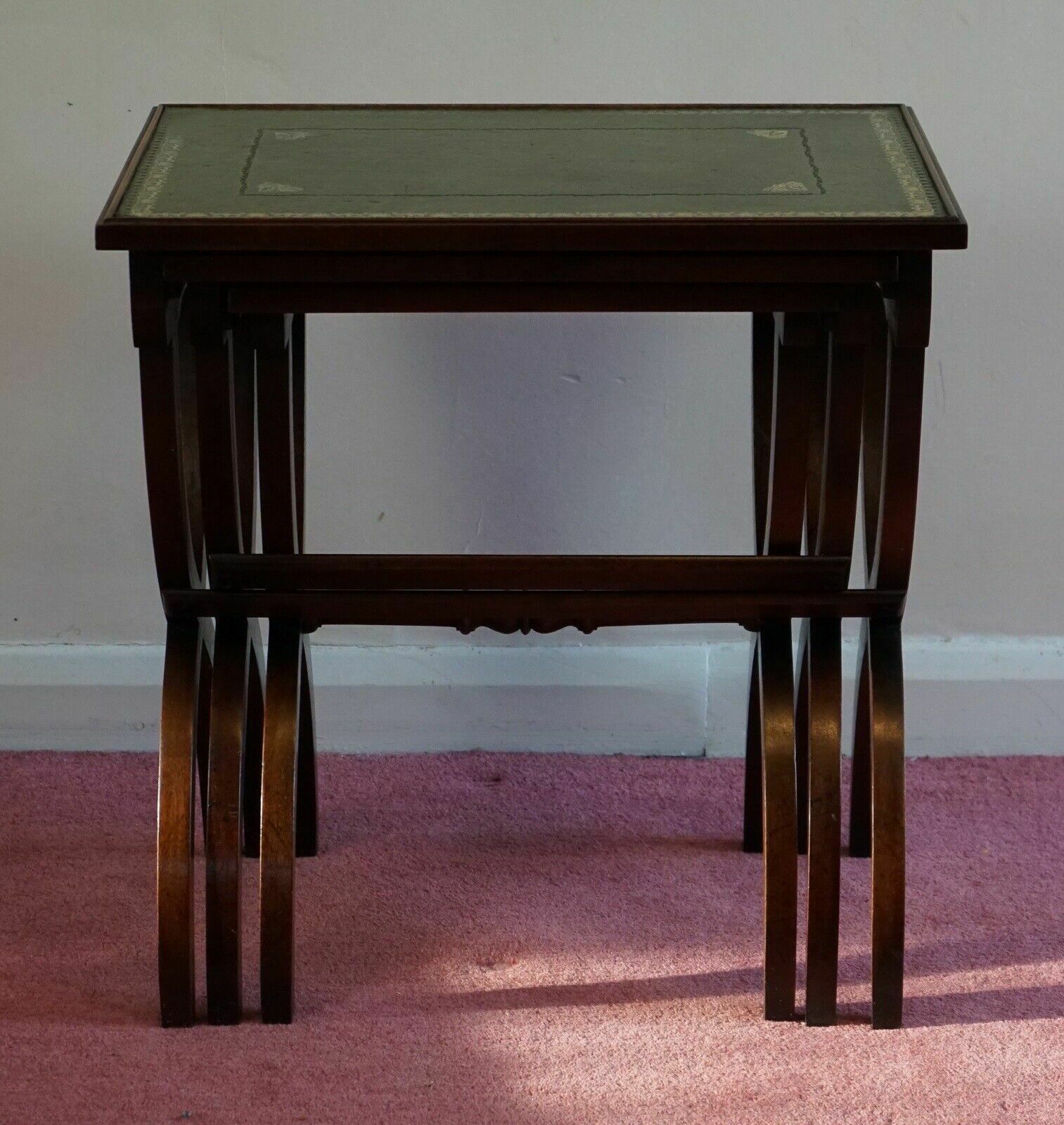 Antique George Lll Mahogany Nest Of Three Table photo vinterior