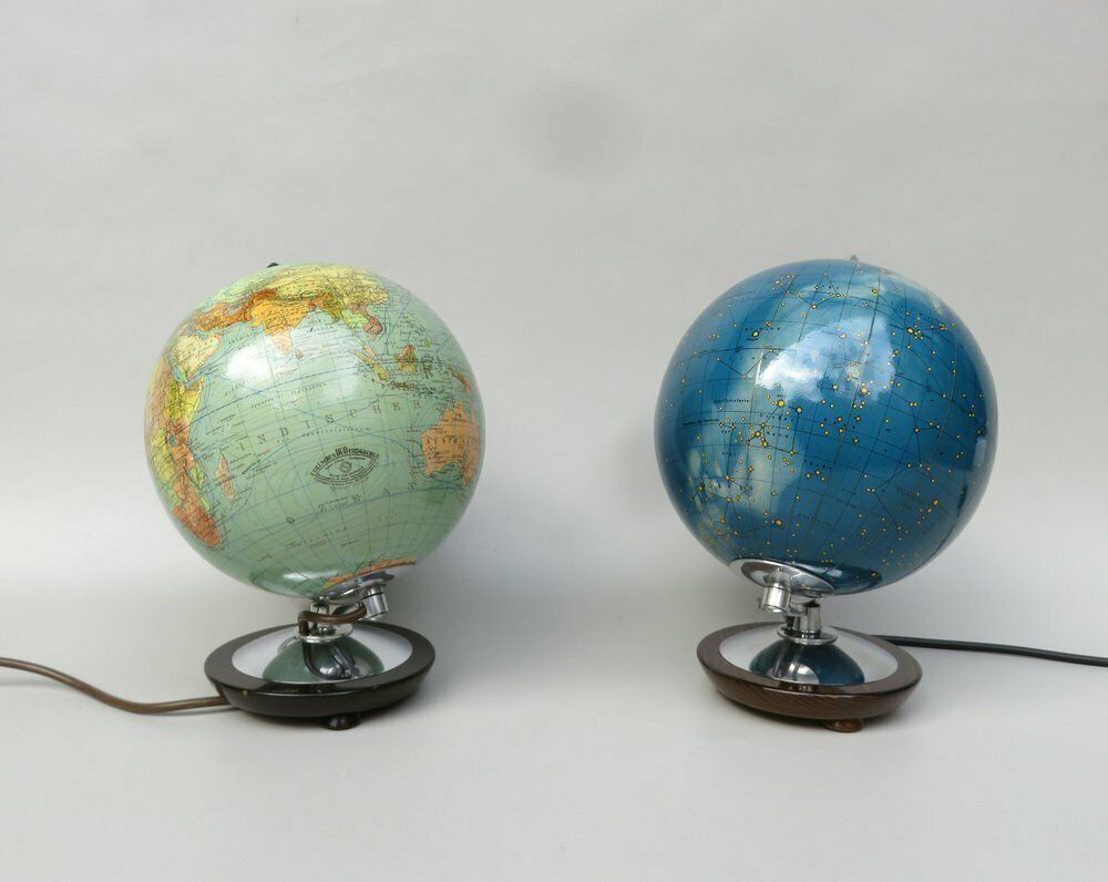 Terrestrial And Celestial Globes From Columbus, 1950s, Set Of 2 photo for sale