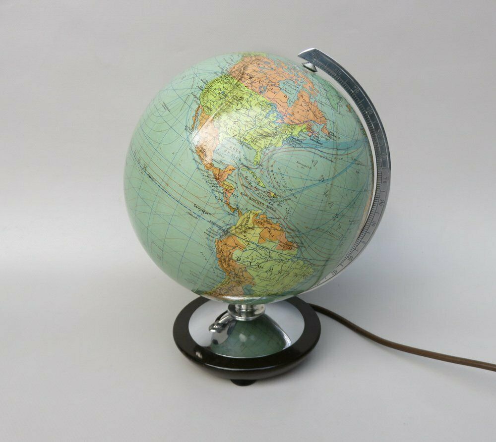 Terrestrial And Celestial Globes From Columbus, 1950s, Set Of 2 photo vintage