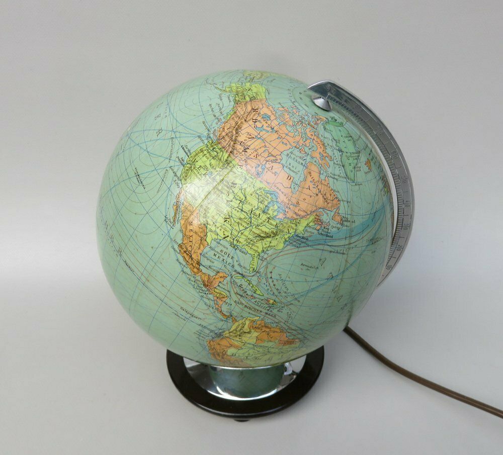 photo for sale Terrestrial And Celestial Globes From Columbus, 1950s, Set Of 2