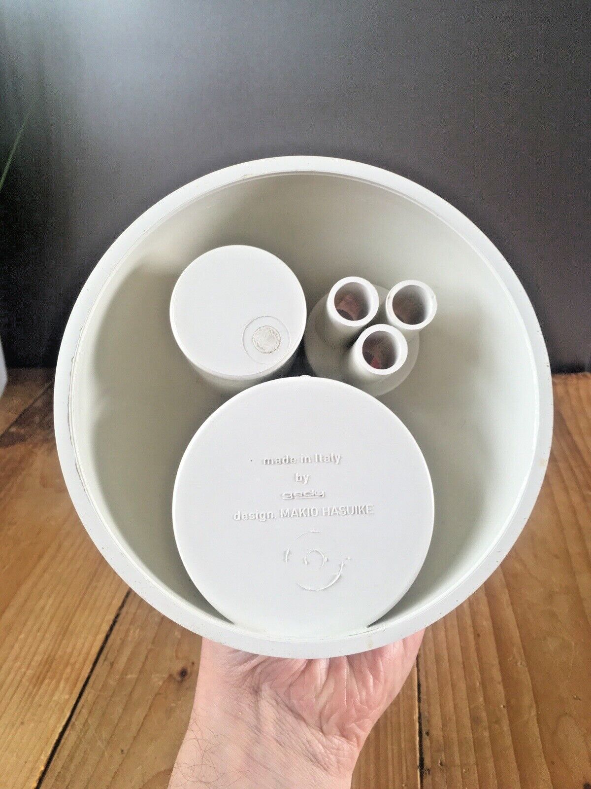 Mid Century 60's Plastic Space Age Gedy Italy Makio Hasuike 70's Desk Tidy Retro photo buy