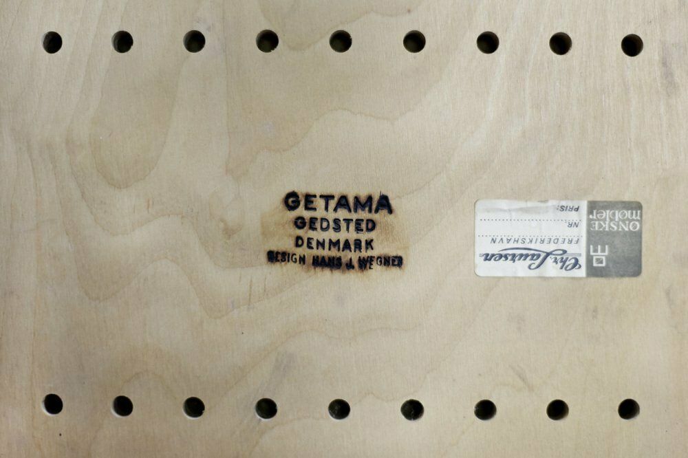 Mid Century Modern Danish Oak And Blue Fabric Chair By Hans J. Wegner For Getama, 1960s photo 272.0