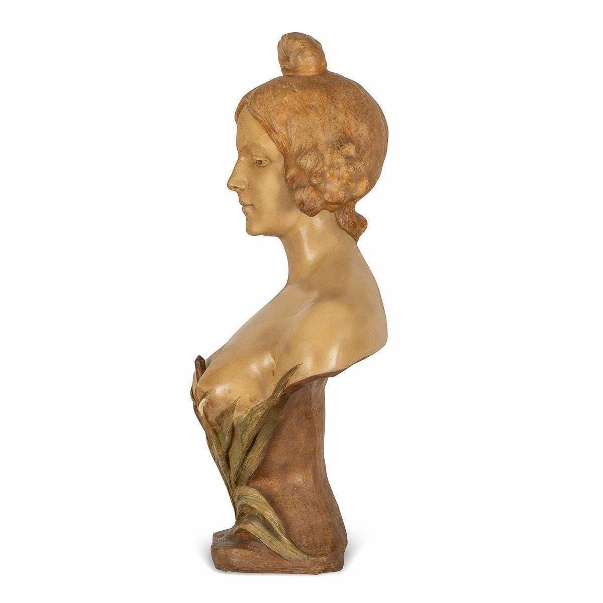 20th Century French Art Nouveau Terracotta Bust, A Gory, C.1900 photo furniture