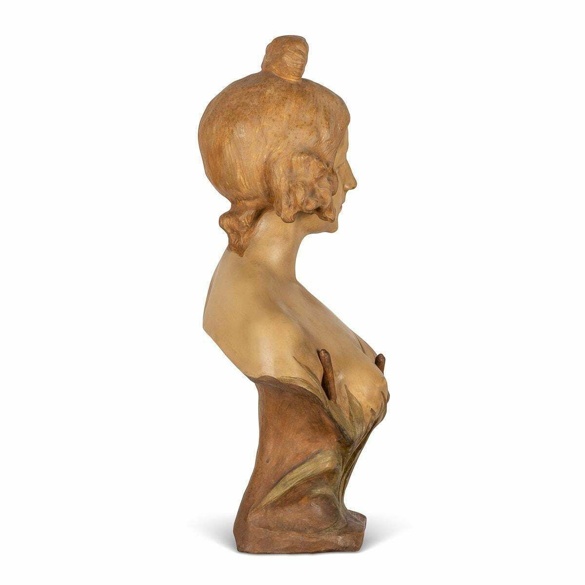 20th Century French Art Nouveau Terracotta Bust, A Gory, C.1900 photo Art