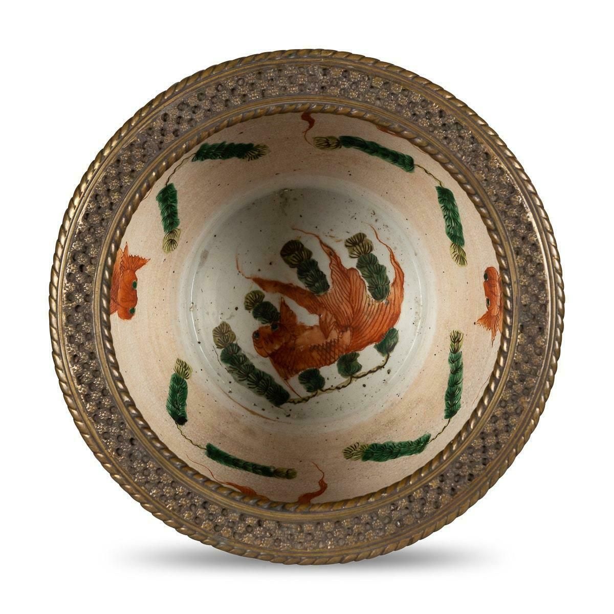 19th Century Chinese Famille Verte Porcelain Vase Mounted On Ormolu, C.1880 photo buy