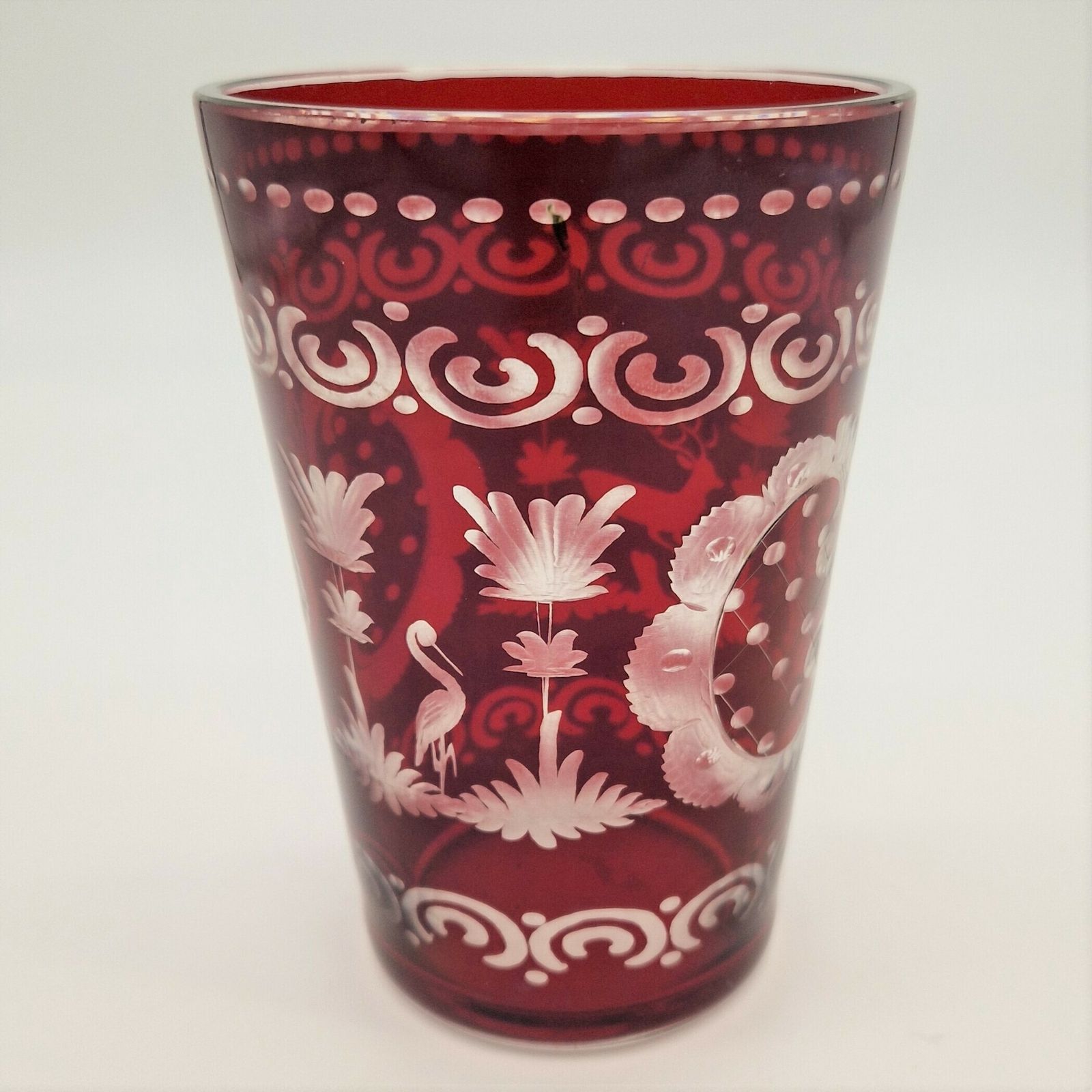 Biedermeier Glass With Hand Carved Decoration. 1840   1860 photo vinterior