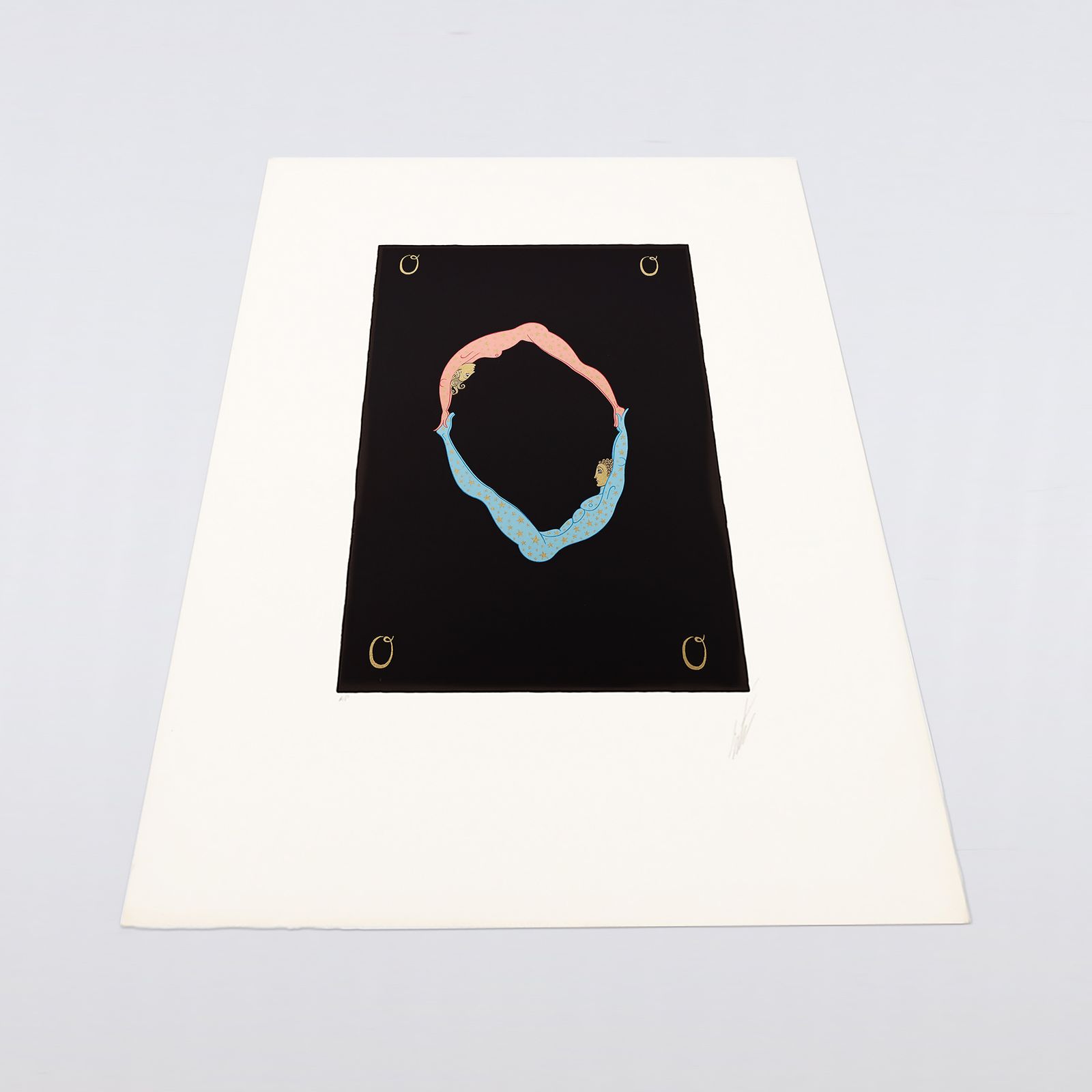 Rare Artist Proof Letter ‘O’ Erté (Romain De Tirtoff)  Alphabet Limited Edition Serigraph Print From 1976 photo for sale