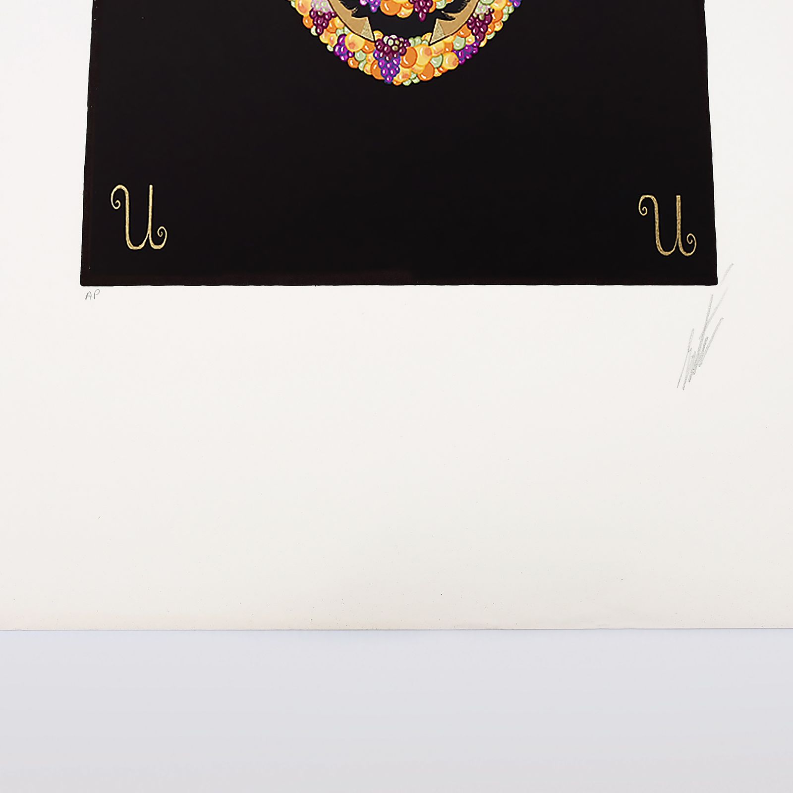Rare Artist Proof Letter ‘U’ Erté (Romain De Tirtoff)  Alphabet Limited Edition Serigraph Print From 1976 photo vinterior