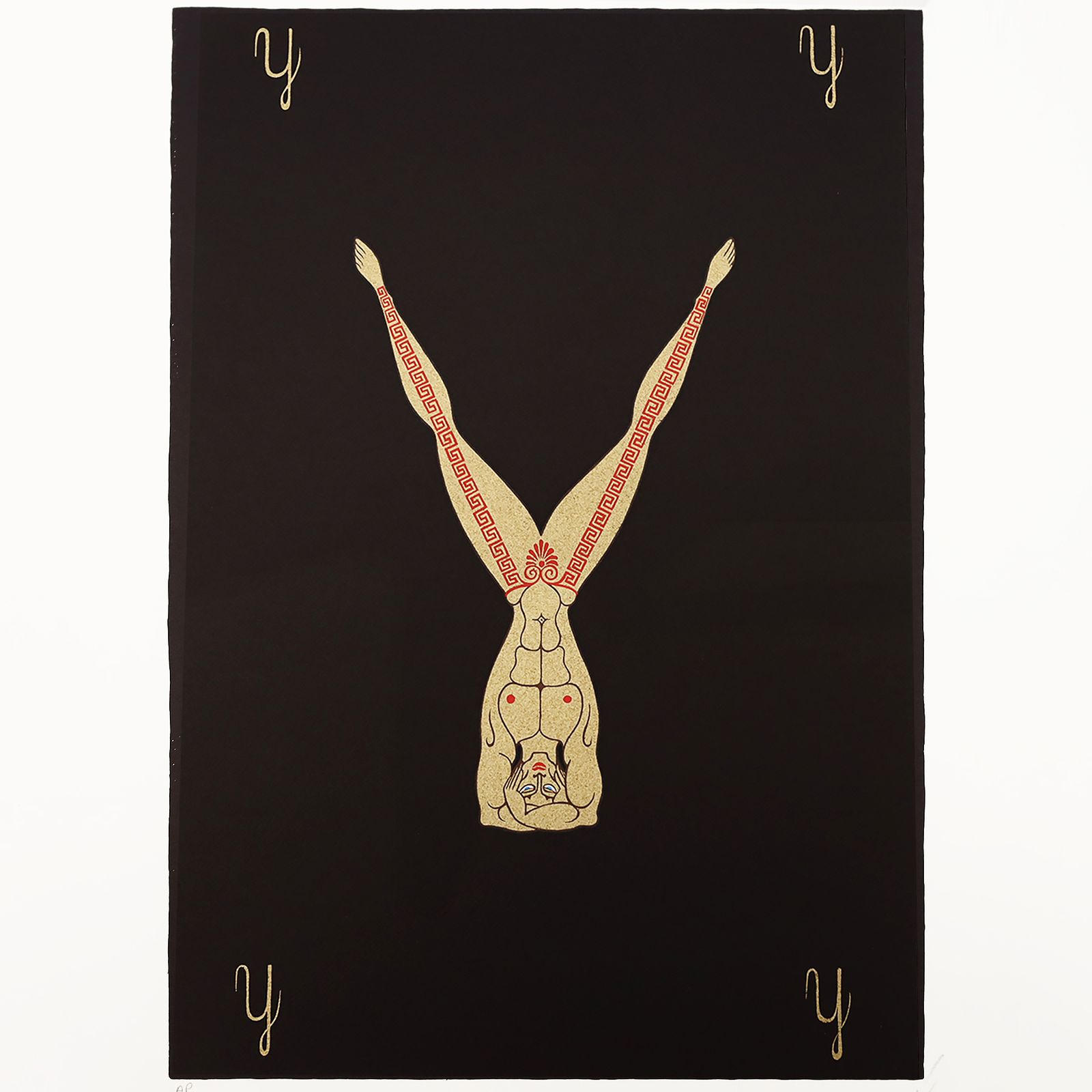Rare Artist Proof Letter ‘Y’ Erté (Romain De Tirtoff)  Alphabet Limited Edition Serigraph Print From 1976 photo furniture