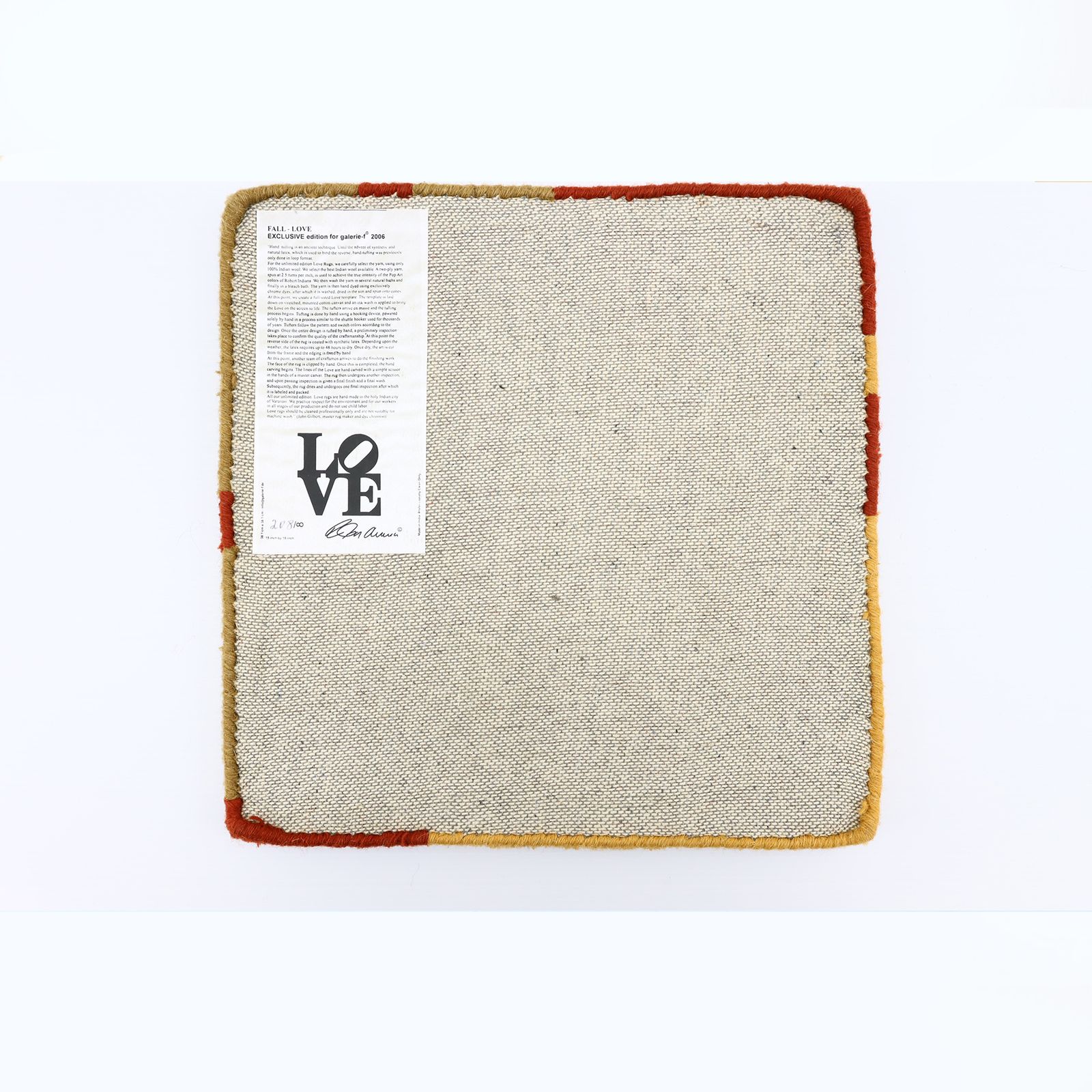 Robert Indiana Decorative Fall Love Art Rug photo vinterior
