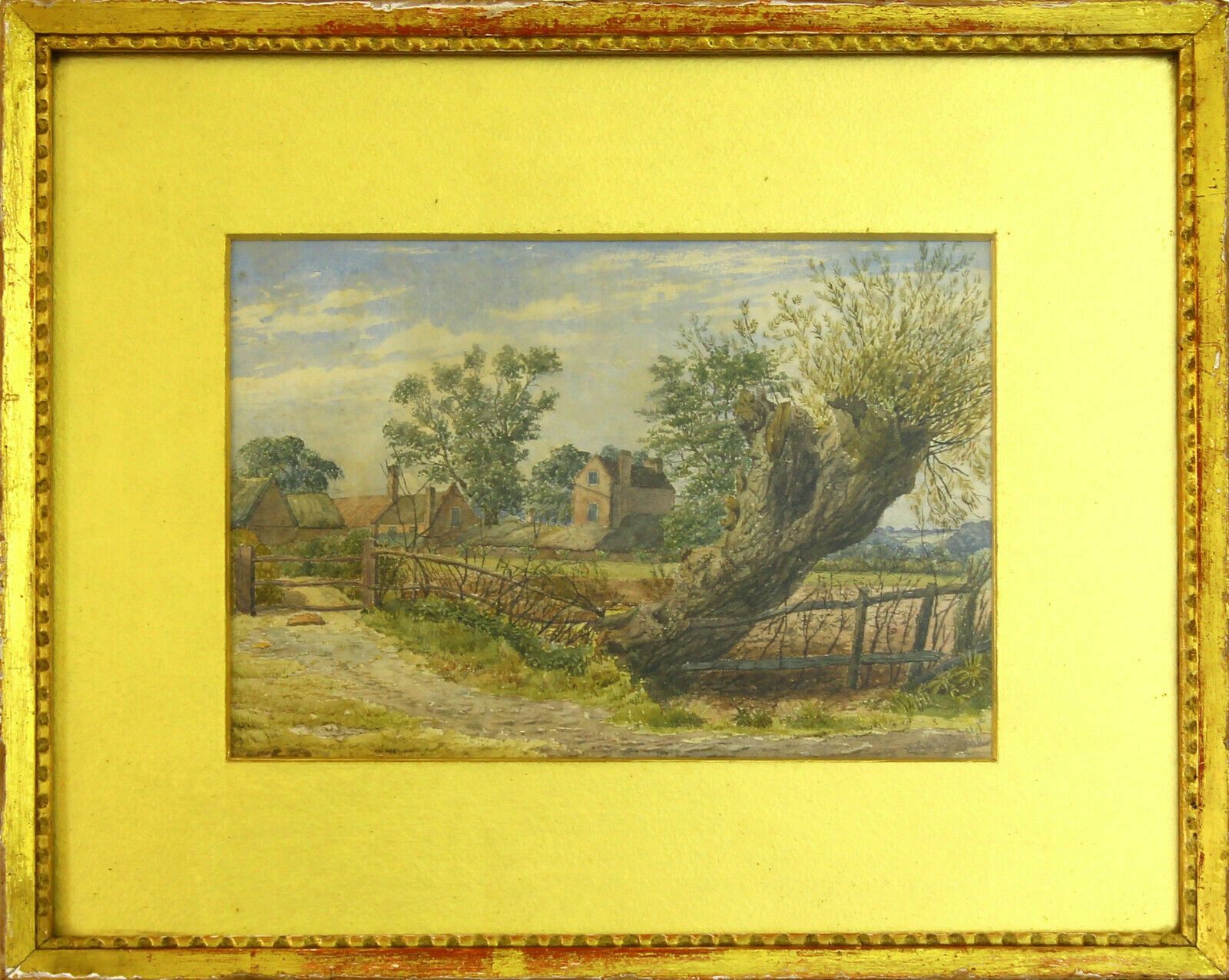 Watercolour By Harriette Anne Seymour. Farm Scene