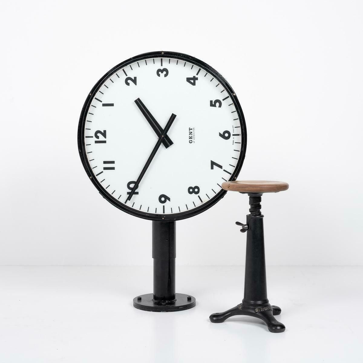 Gent Of Leicester Double Sided Illuminated British Rail Station Clock photo furniture